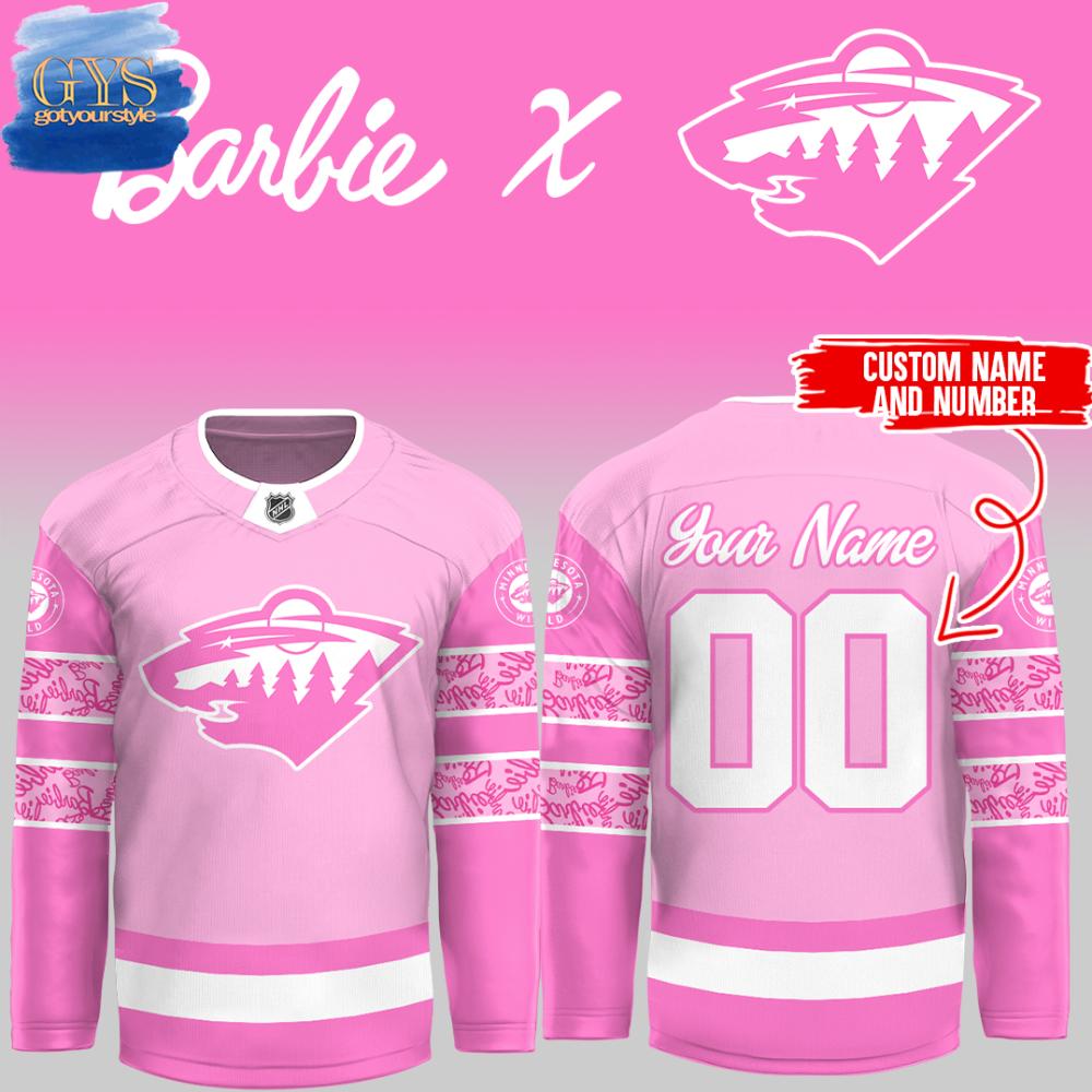 New 2025 Minnesota Wild Barbie Night Custom Hockey Jersey Fan Gift - All Over Printed