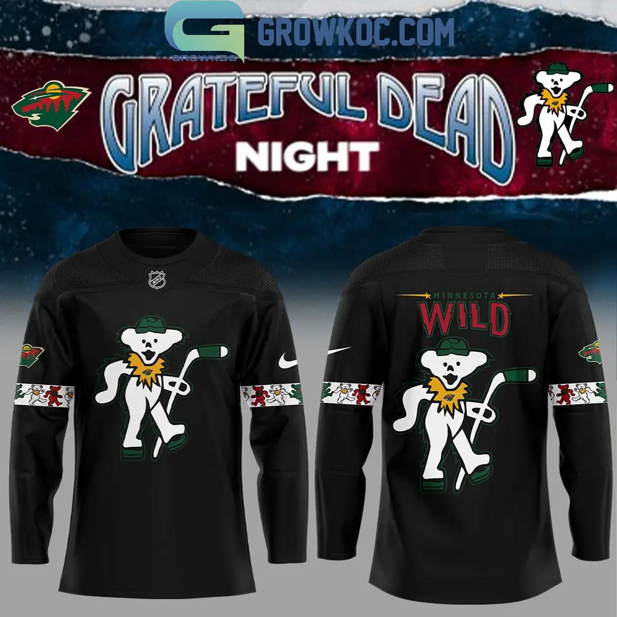 New 2025 Minnesota Wild Celebrating The Memories Of Grateful Dead Night Custom Hockey Jersey Fan Gift - All Over Printed