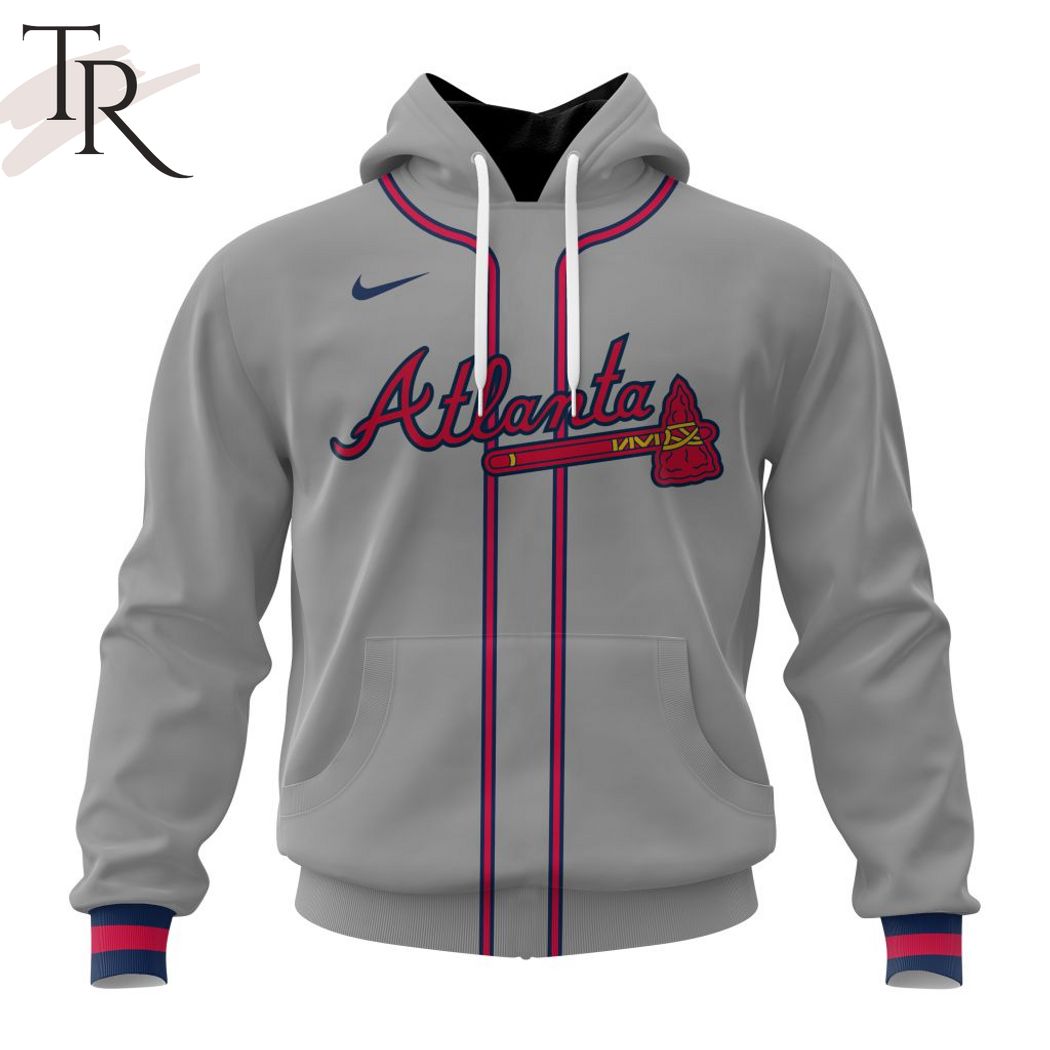 New 2025 MLB Atlanta Braves Personalized 2024 Road Kits Custom Hoodie