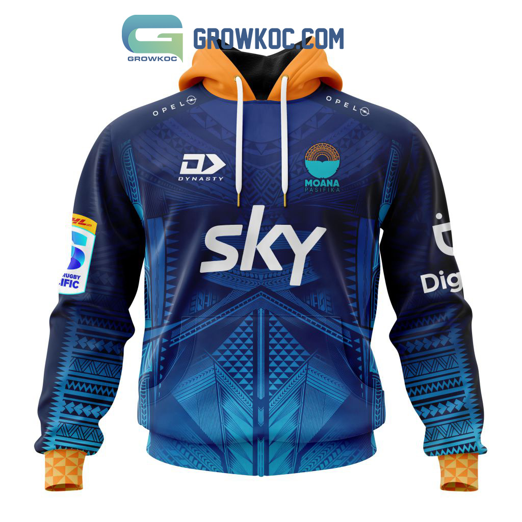 New 2025 Moana Pasifika Personalized 2024 Home Super Rugby Fan Custom Hoodie Shirts