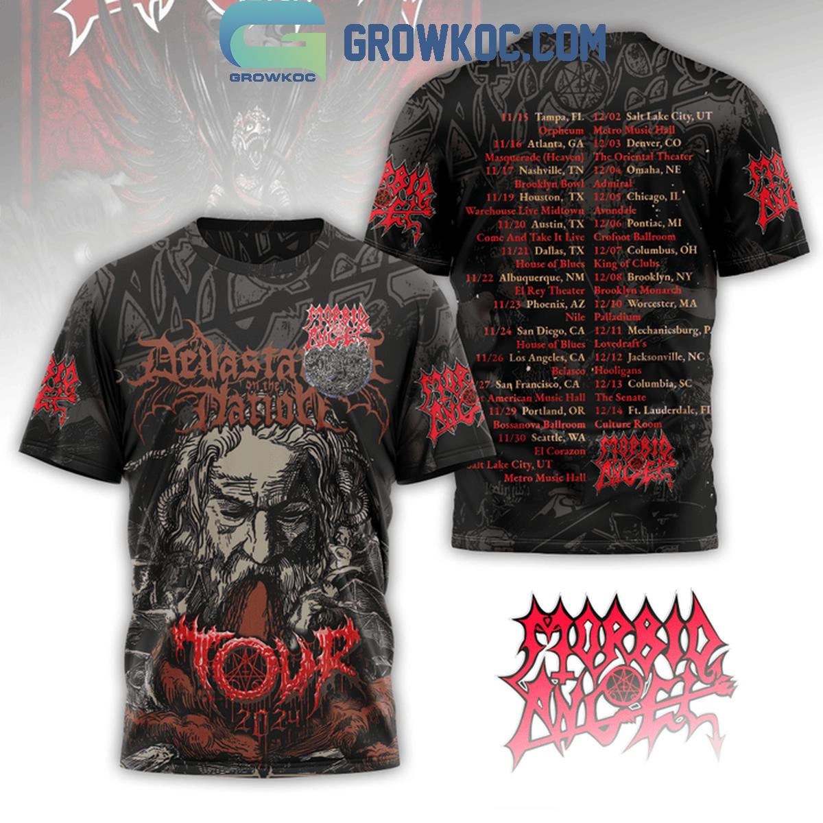 New 2025 Morbid Angel Devastation On The Nation Tour 2024 Custom Hoodie Shirts