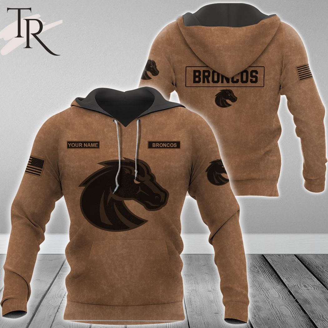 New 2025 Name Boise State Broncos NCAA Salute To Service For Veterans Day Full Printed Custom Hoodie
