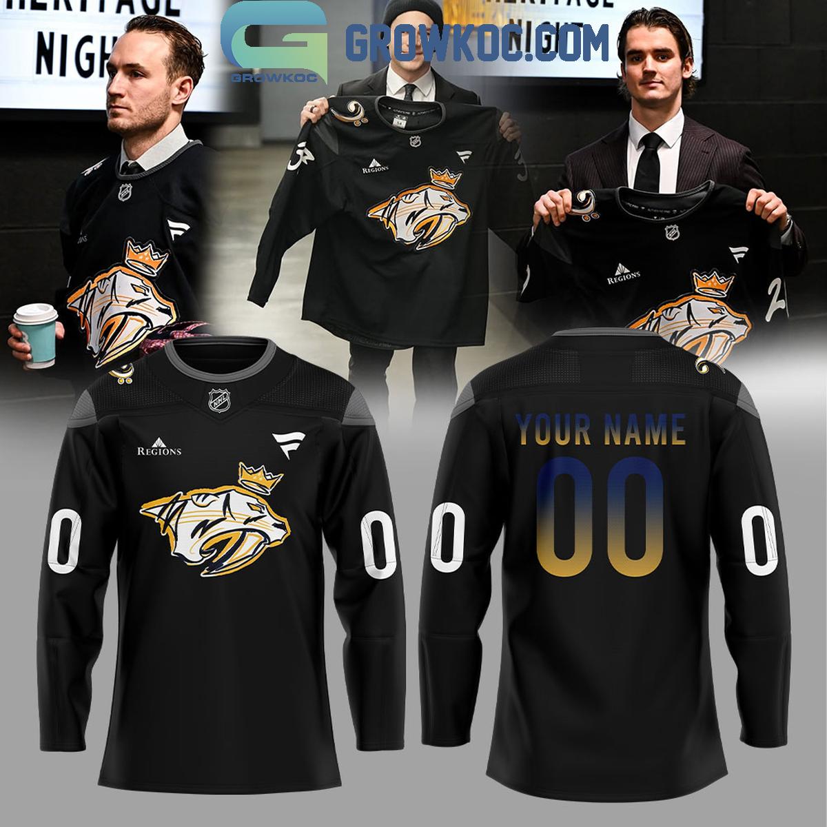 New 2025 Nashville Predators Black Music Heritage Night Custom Hockey Jersey Fan Gift - All Over Printed