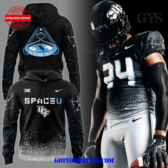 New 2025 NCAA UCF Knights 2024 Space U Mission VIII Custom Hoodie