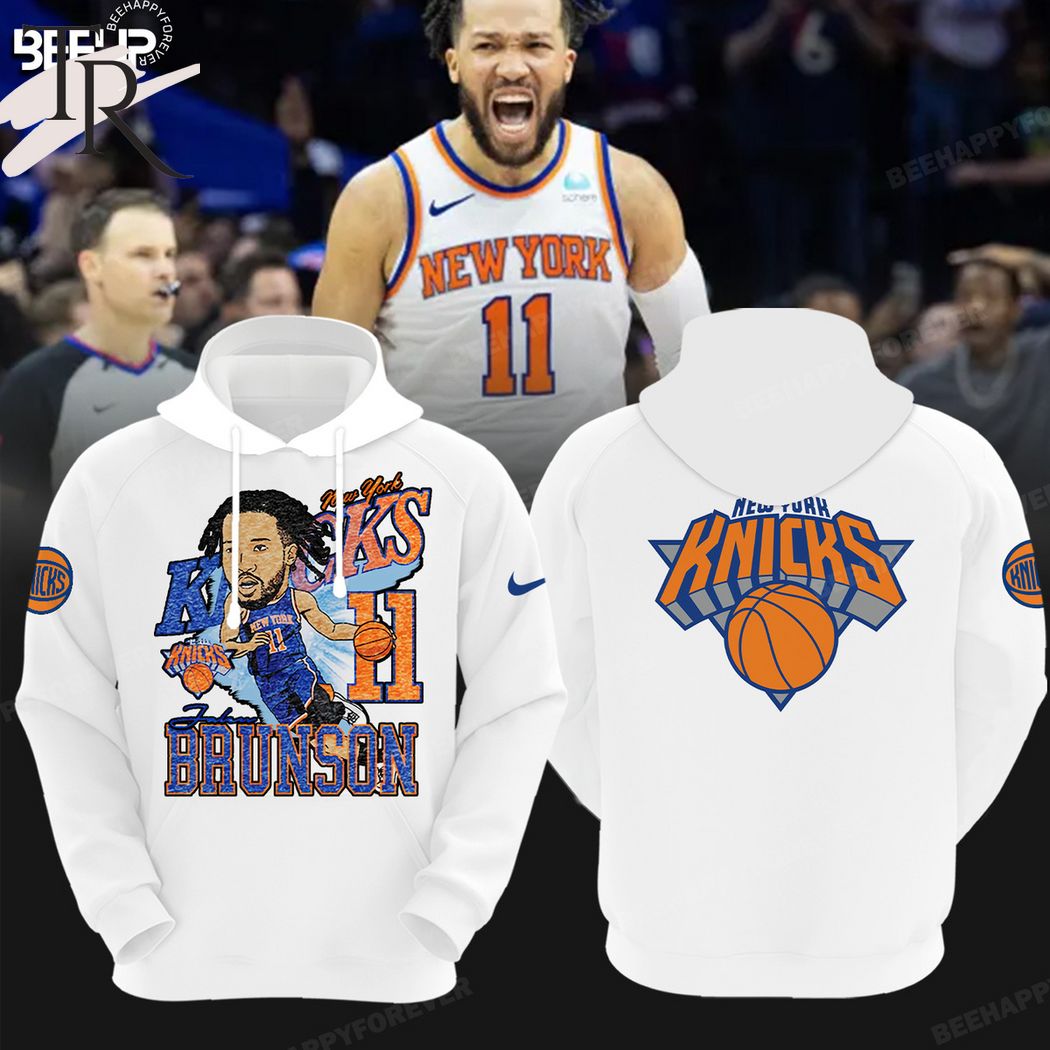 New 2025 New York Knicks Brunson Custom Hoodie - White