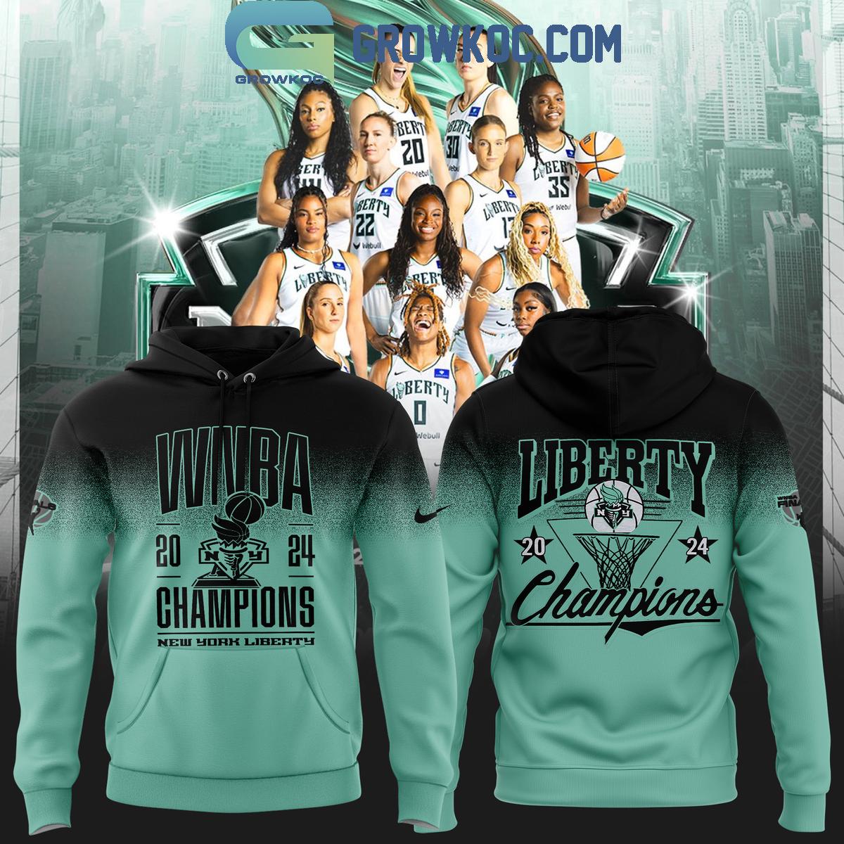 New 2025 New York Liberty Winner Proud Fan 2024 WNBA Champions Custom Hoodie T-Shirt