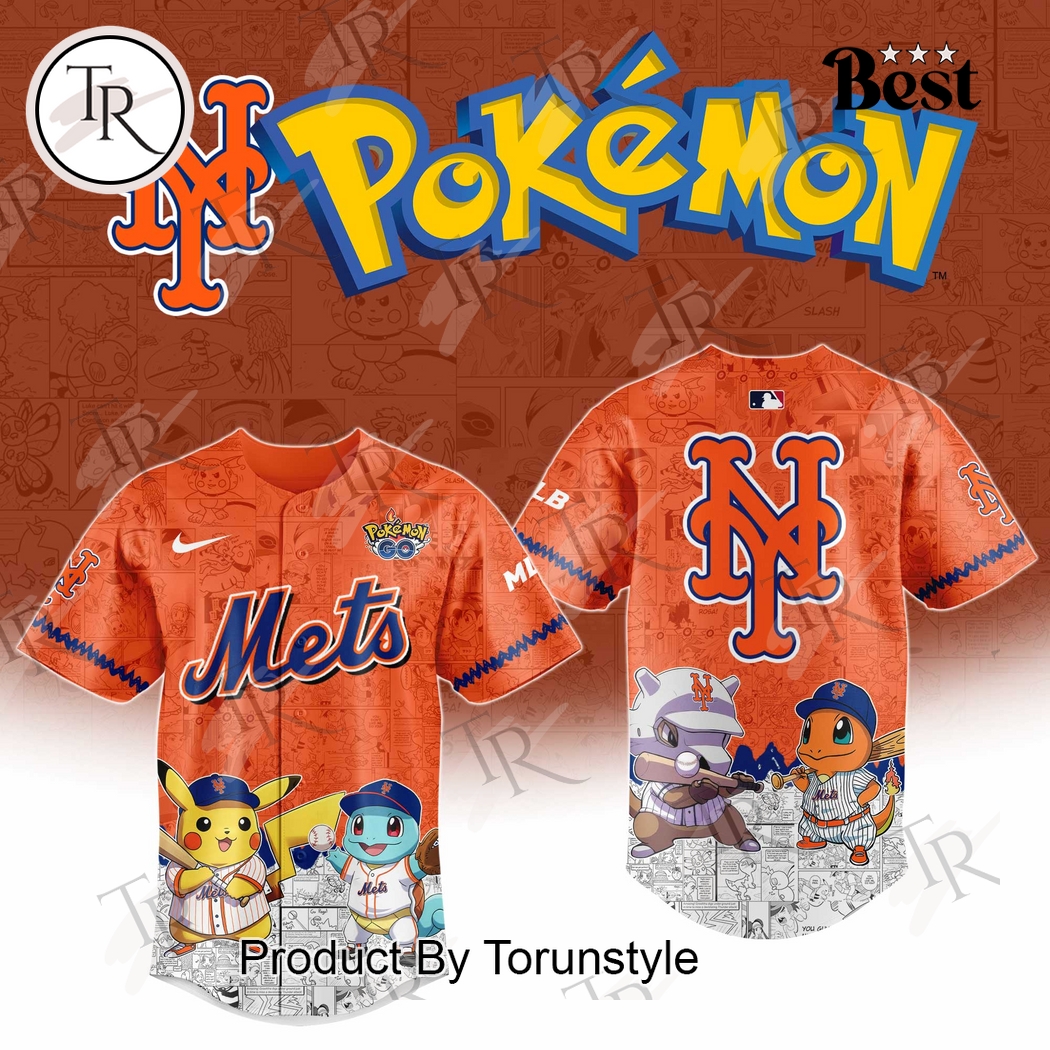 New 2025 New York Mets Pokemon Go Special Baseball Custom Jersey Fan Gift