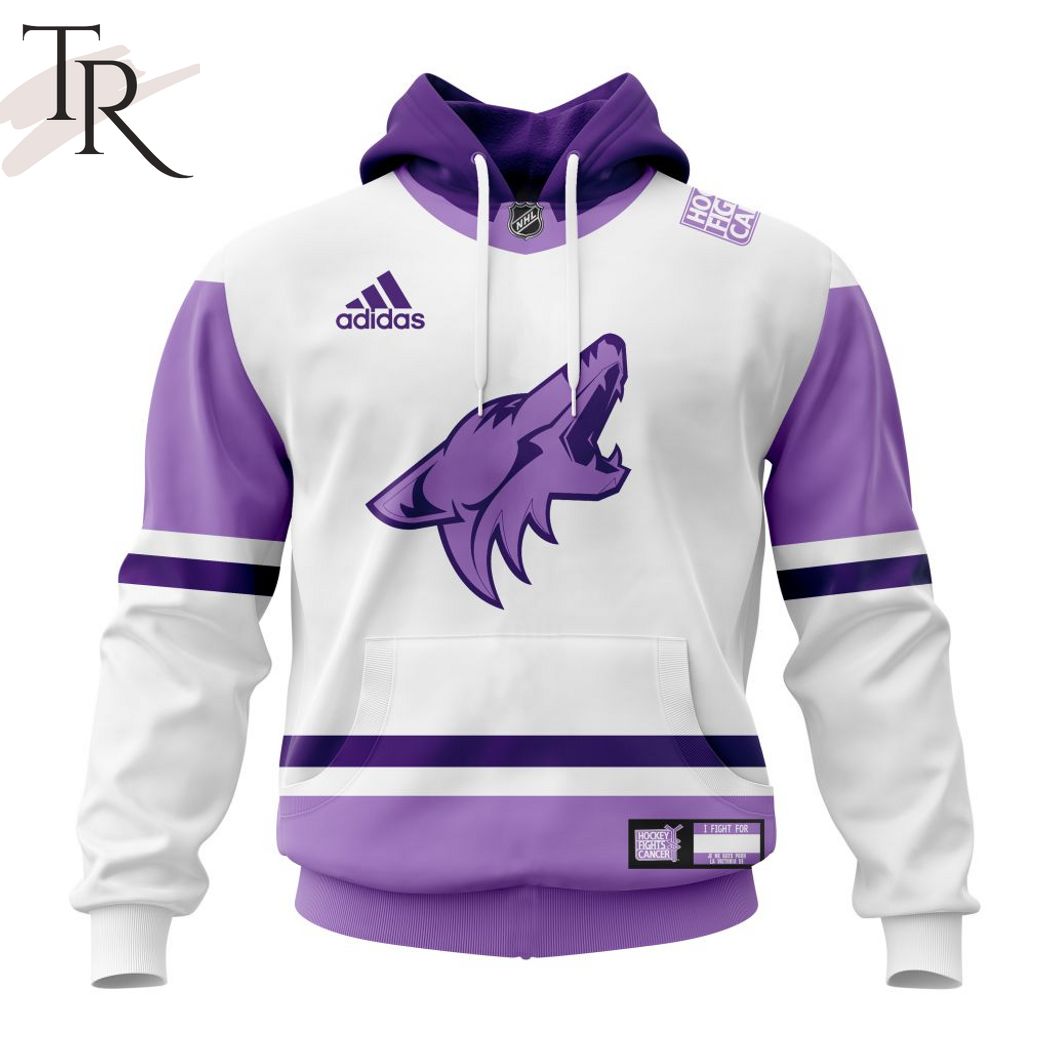 New 2025 NHL Arizona Coyotes Personalize 2023 Hockey Fight Cancer Custom Hoodie