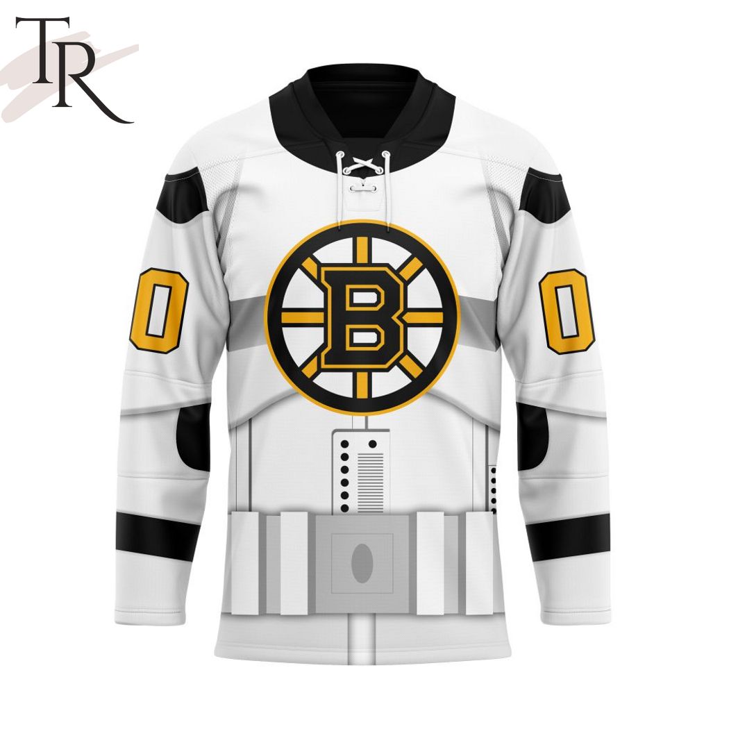 New 2025 NHL Boston Bruins Personalized Star Wars Stormtrooper Custom Hockey Jersey Fan Gift - All Over Printed