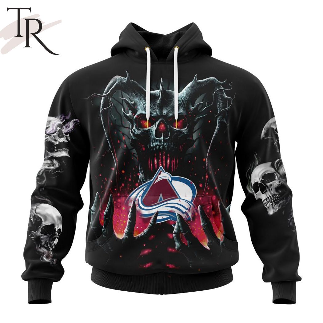 New 2025 NHL Colorado Avalanche Special Skull Art Design Custom Hoodie