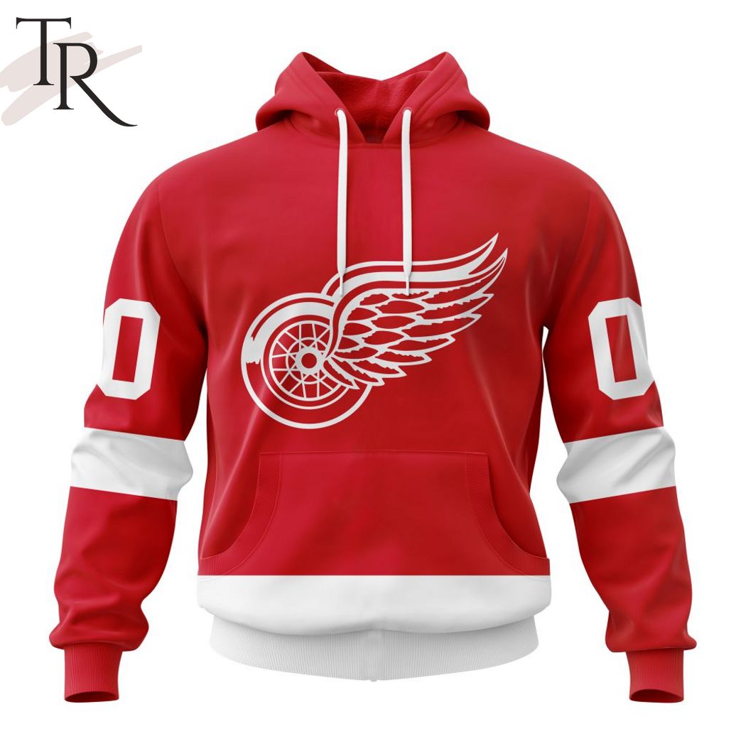 New 2025 NHL Detroit Red Wings Personalized 2023 Home Kits Custom Hoodie