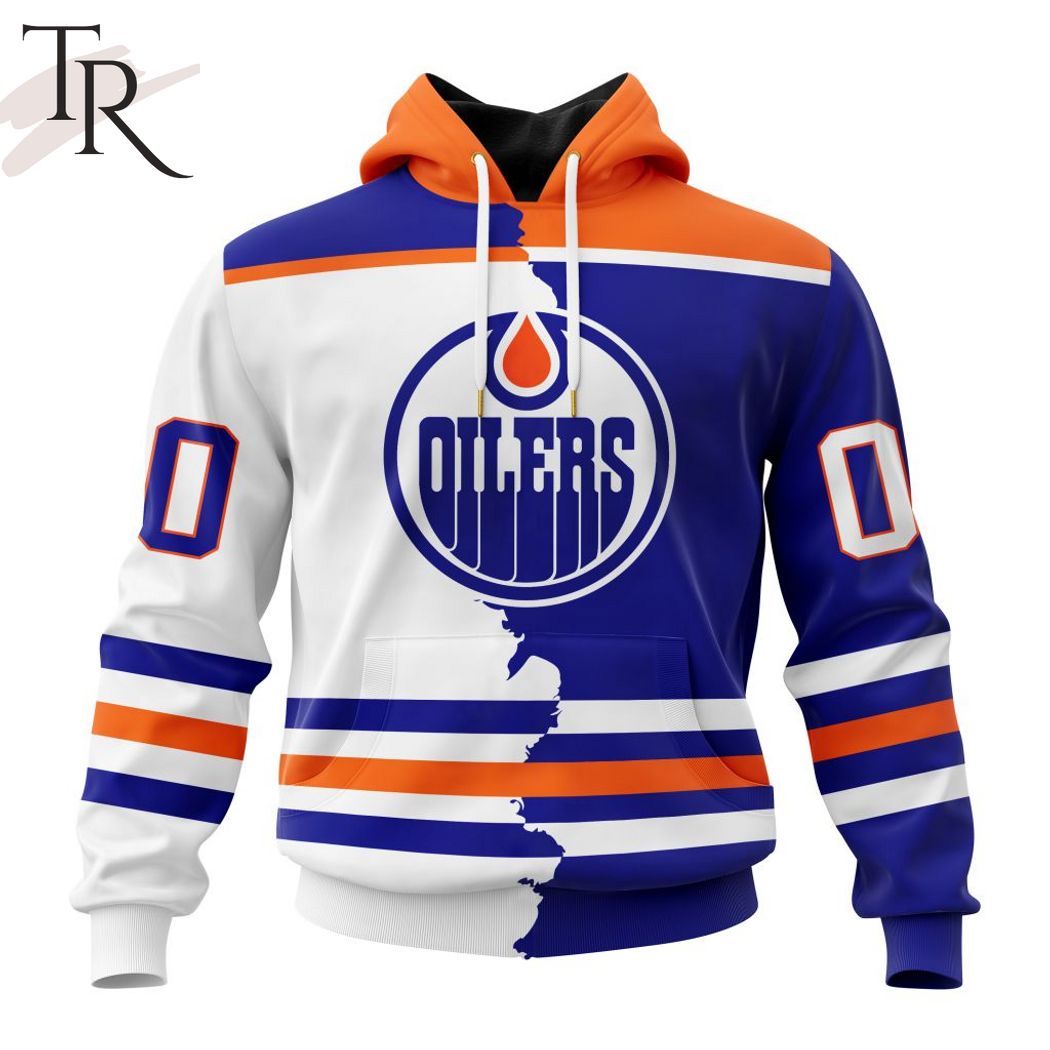 New 2025 NHL Edmonton Oilers Personalize 2023 Home Mix Away Custom Hoodie