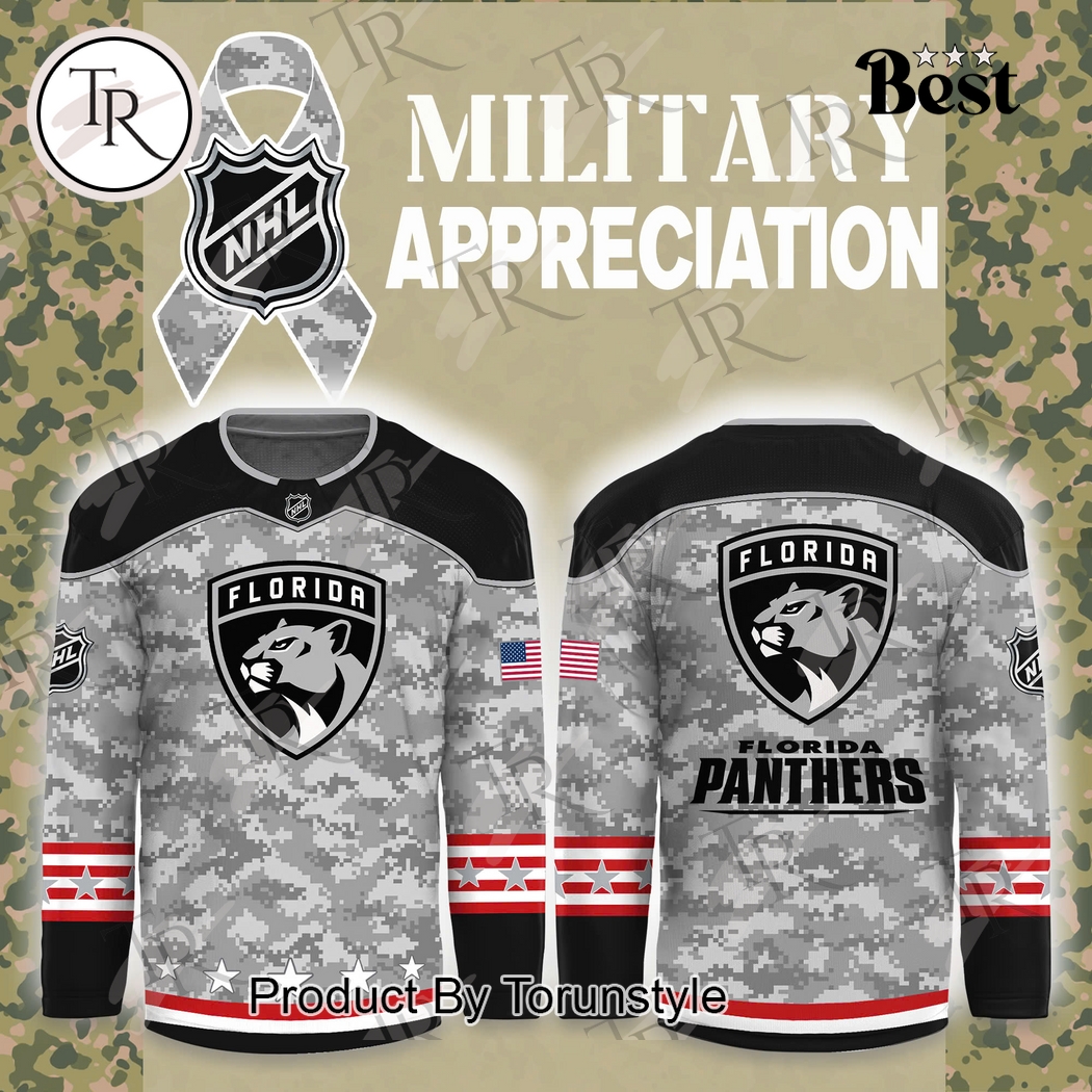 New 2025 NHL Florida Panthers Arctic Camo 2024 Salute to Service Club Custom Hockey Jersey Fan Gift - All Over Printed