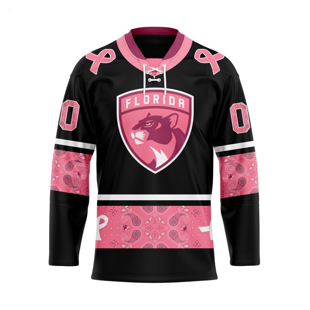 New 2025 NHL Florida Panthers Specialized Custom Hockey Jersey Fan Gift In Classic Style With Paisley! Pink Breast Cancer - All Over Printed