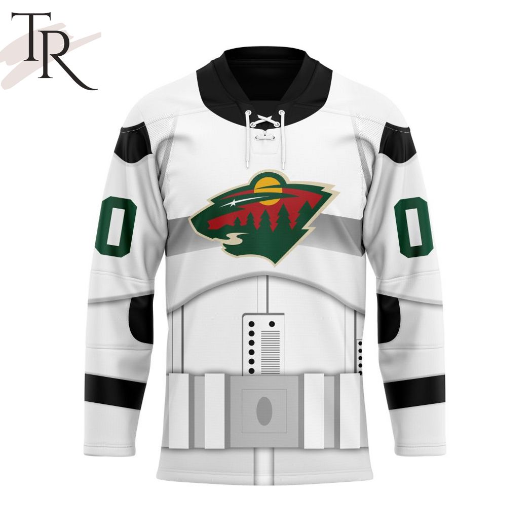 New 2025 NHL Minnesota Wild Personalized Star Wars Stormtrooper Custom Hockey Jersey Fan Gift - All Over Printed