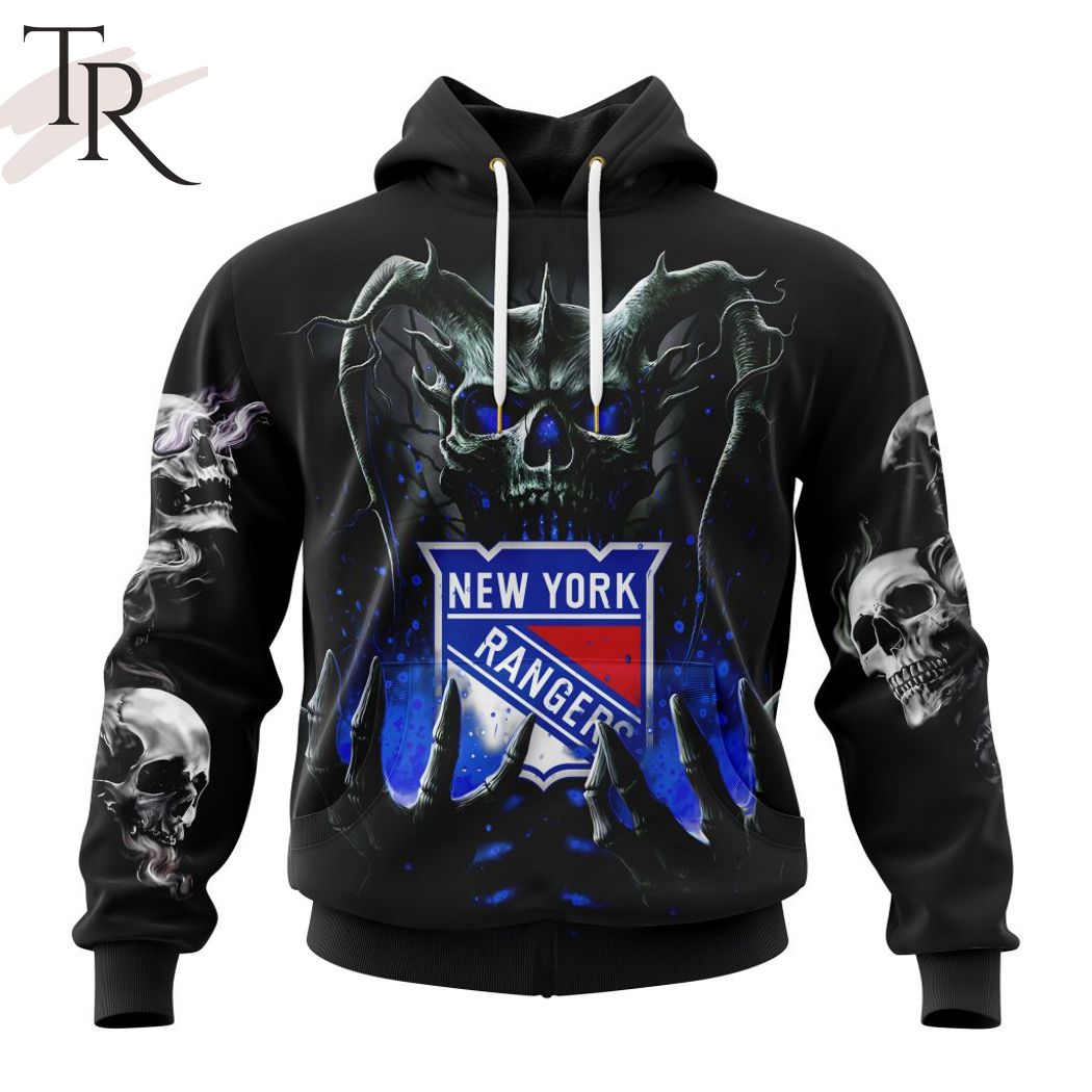 New 2025 NHL New York Rangers Special Skull Art Design Custom Hoodie