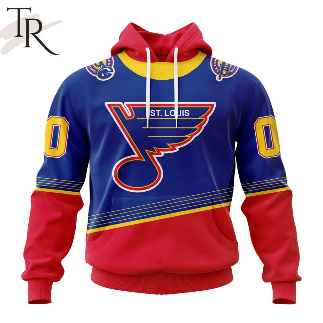 New 2025 NHL St. Louis Blues 2023 Special 90s Retro Kits Custom Hoodie