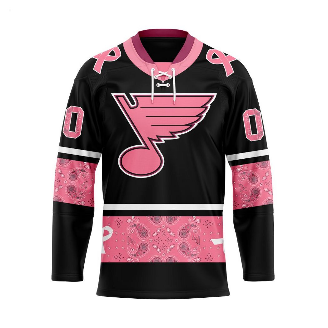 New 2025 NHL St. Louis Blues Specialized Custom Hockey Jersey Fan Gift In Classic Style With Paisley! Pink Breast Cancer - All Over Printed