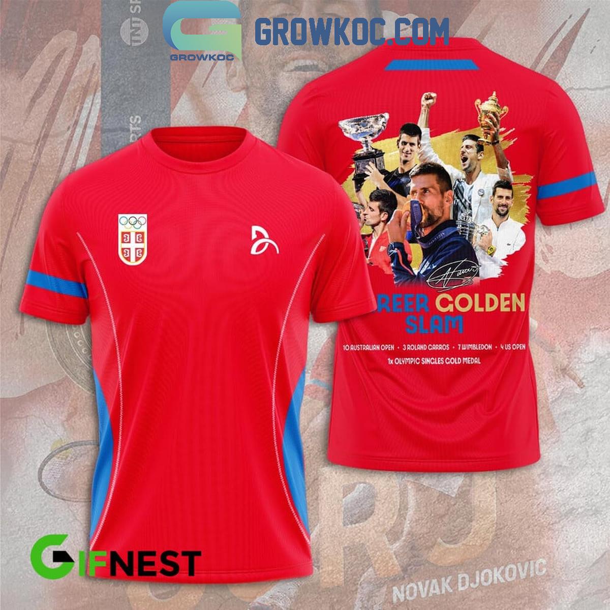 New 2025 Novak Djokovic Serbia Tennis Career Golden Slam Best Time Custom Hoodie T Shirt