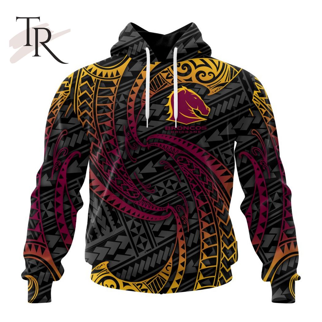 New 2025 NRL Brisbane Broncos Special Polynesian Design Custom Hoodie