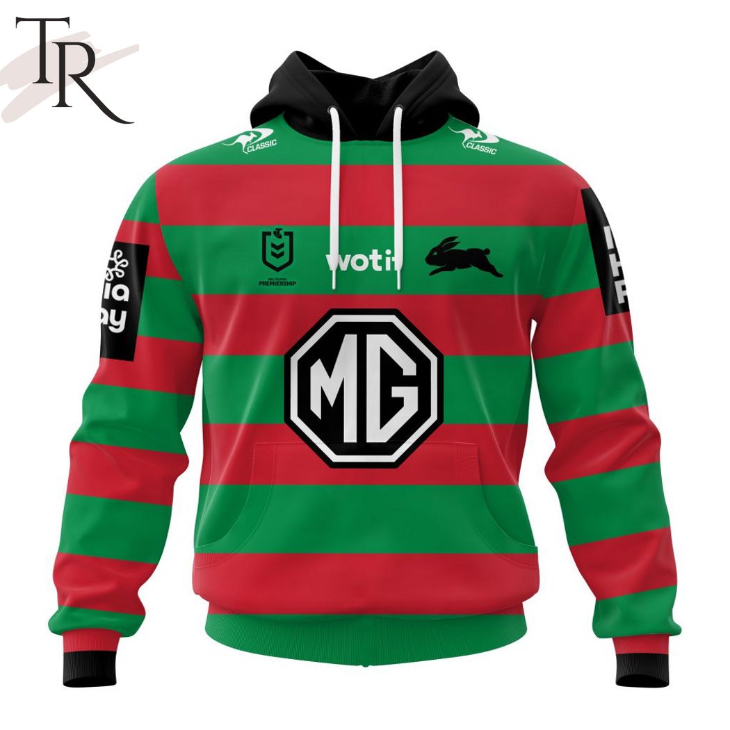 New 2025 NRL South Sydney Rabbitohs Personalized 2024 Home Kits Custom Hoodie