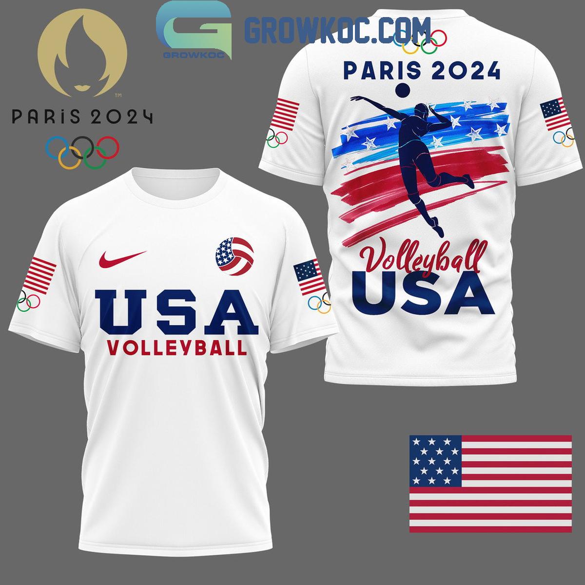 New 2025 Olympic Paris 2024 Team USA Volleyball Custom Hoodie T Shirt