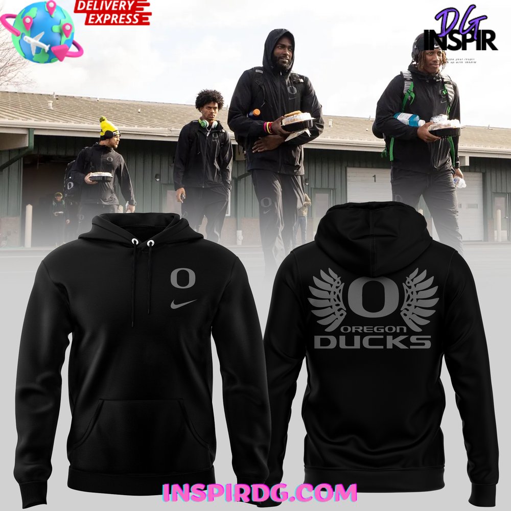 New 2025 Oregon Ducks Blackout Special Custom Hoodie