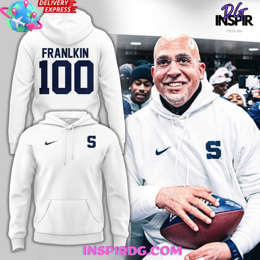 New 2025 Penn State Nittany Lions Coach James Franklin 100 Wins Custom Hoodie