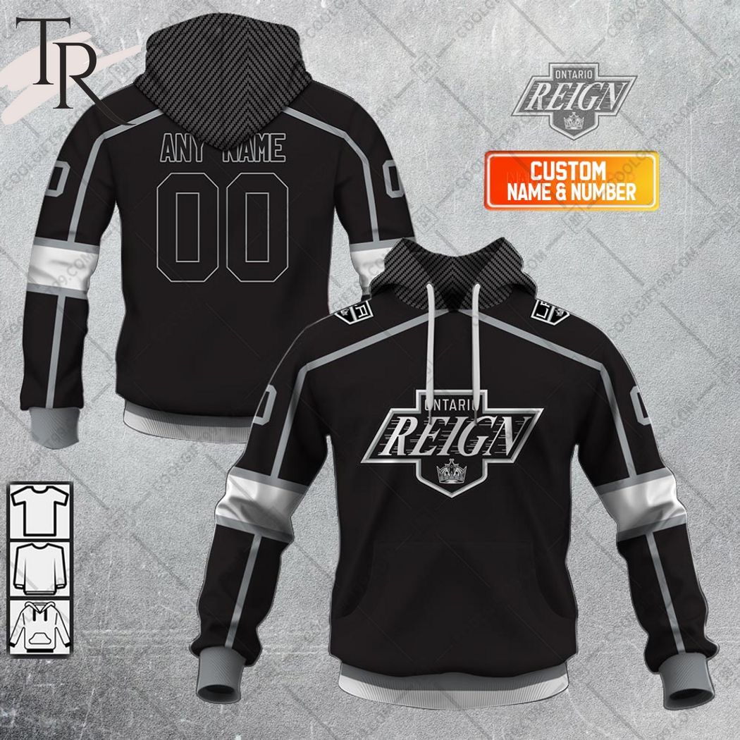 New 2025 Personalized AHL Ontario Reign Color Jersey Style Custom Hoodie