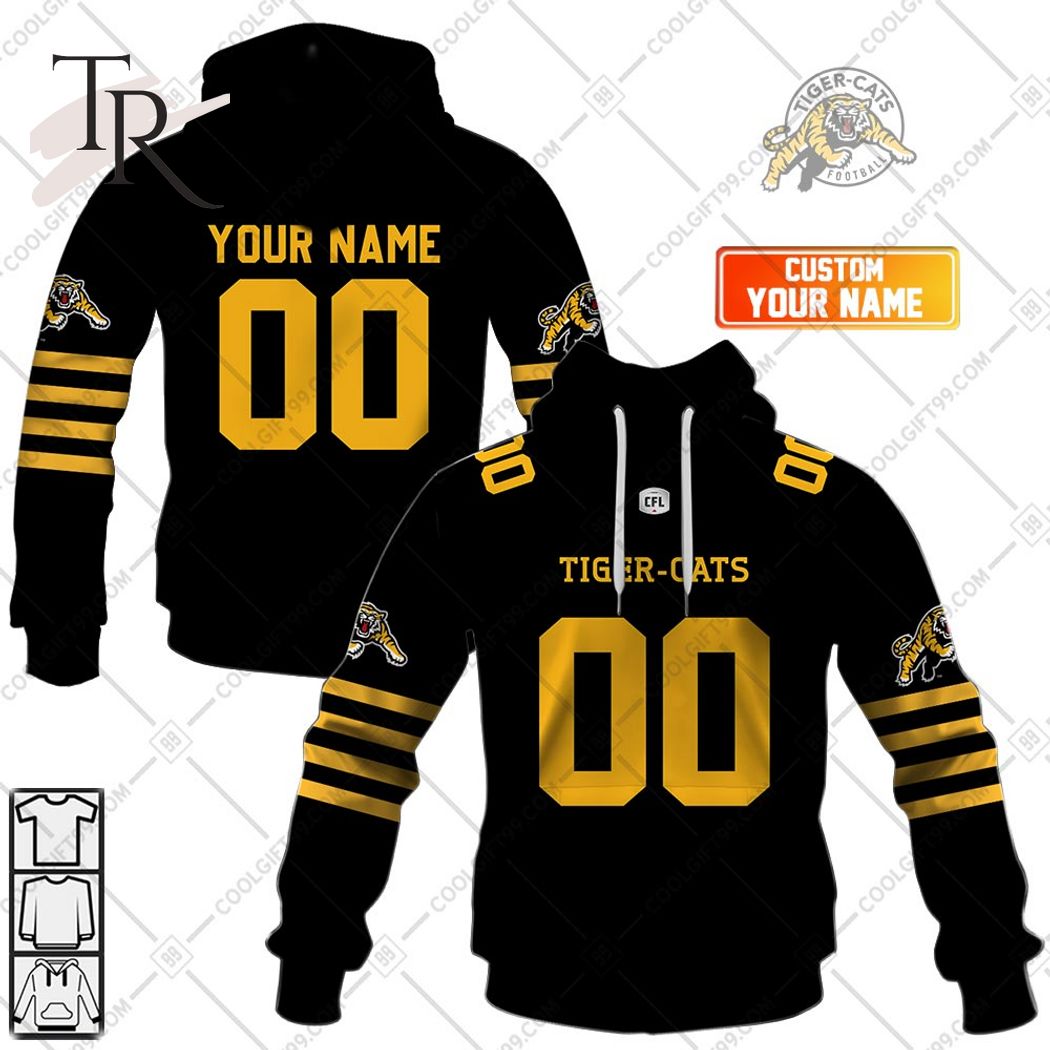 New 2025 Personalized CFL Hamilton Tiger Cats Home Jersey Style Custom Hoodie