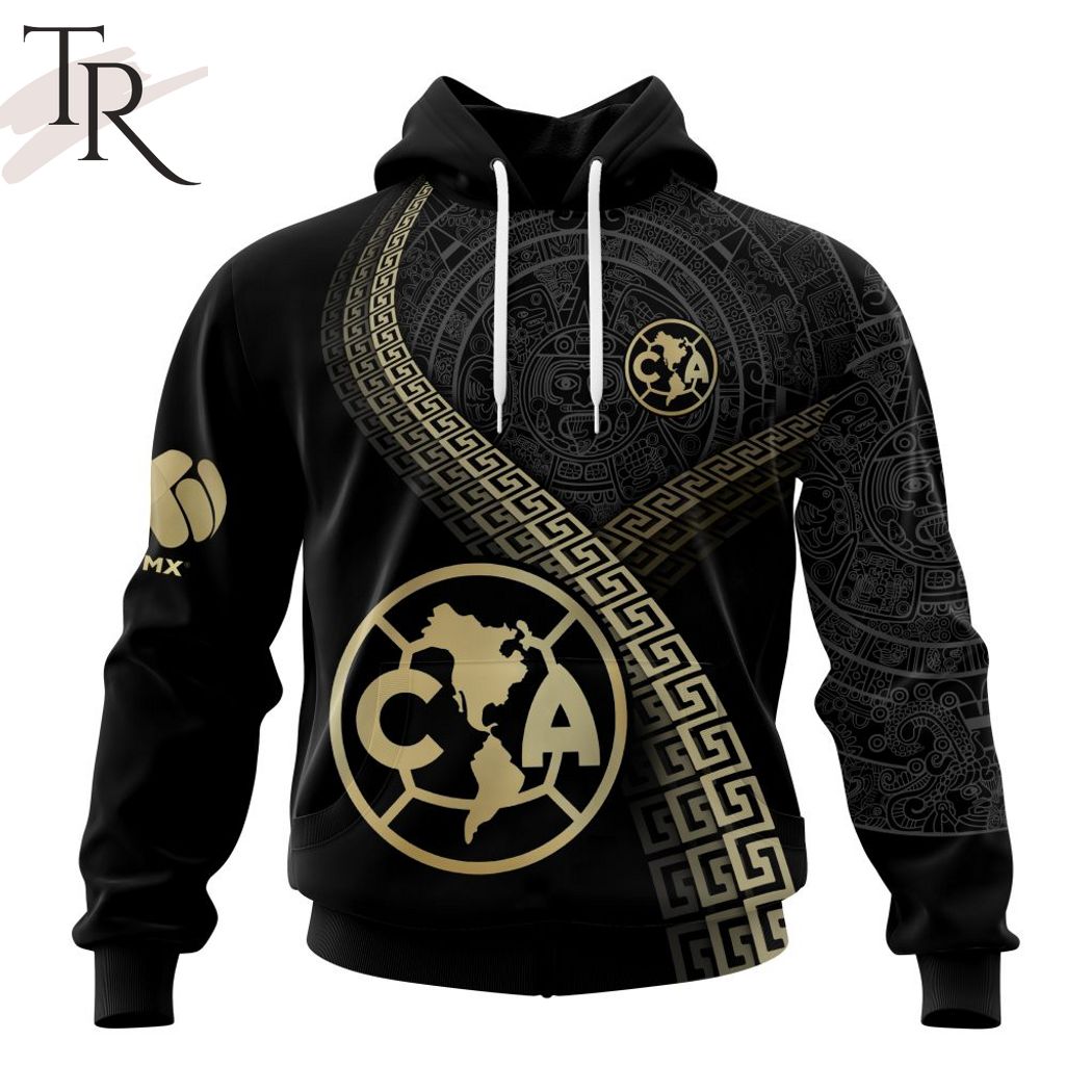 New 2025 Personalized LIGA MX Club America Special Black And Gold Design Custom Hoodie