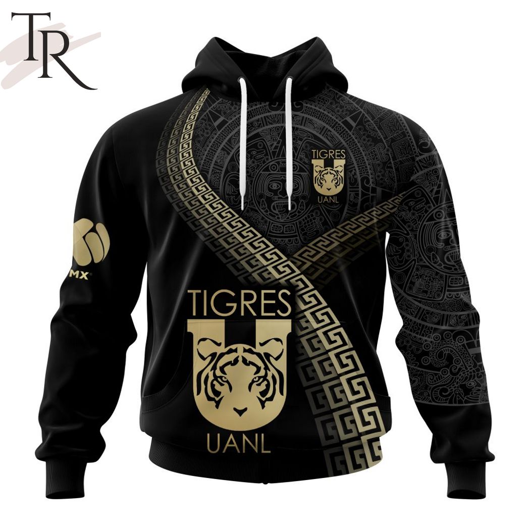 New 2025 Personalized LIGA MX Tigres UANL Special Black And Gold Design Custom Hoodie