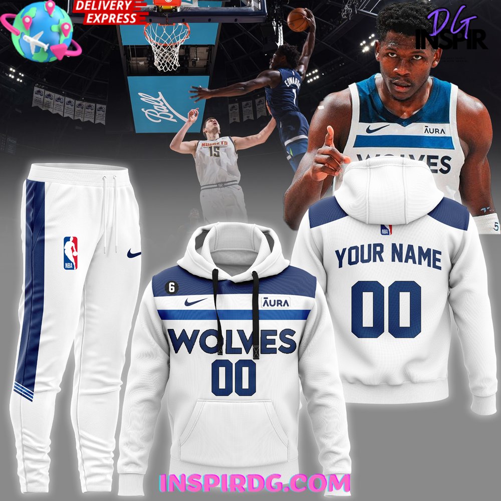 New 2025 Personalized Minnesota Timberwolves Anthony Edwards Custom Hoodie