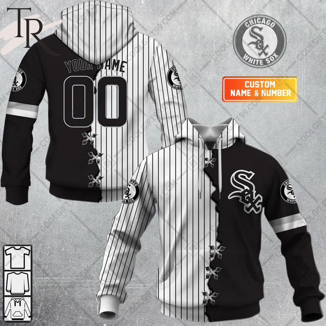 New 2025 Personalized MLB Chicago White Sox Mix Jersey Custom Hoodie