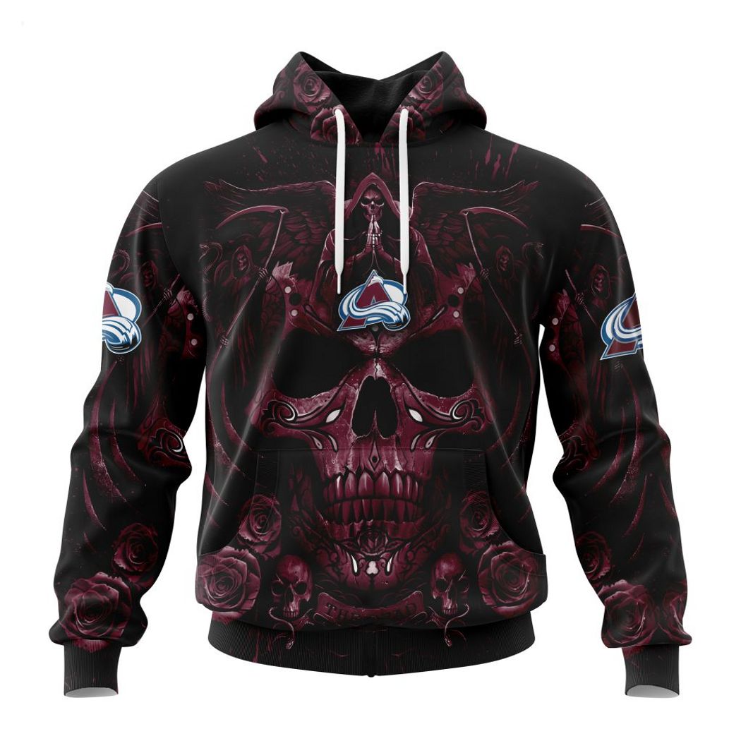 New 2025 Personalized NHL Colorado Avalanche Special Design With Skull Art Custom Hoodie