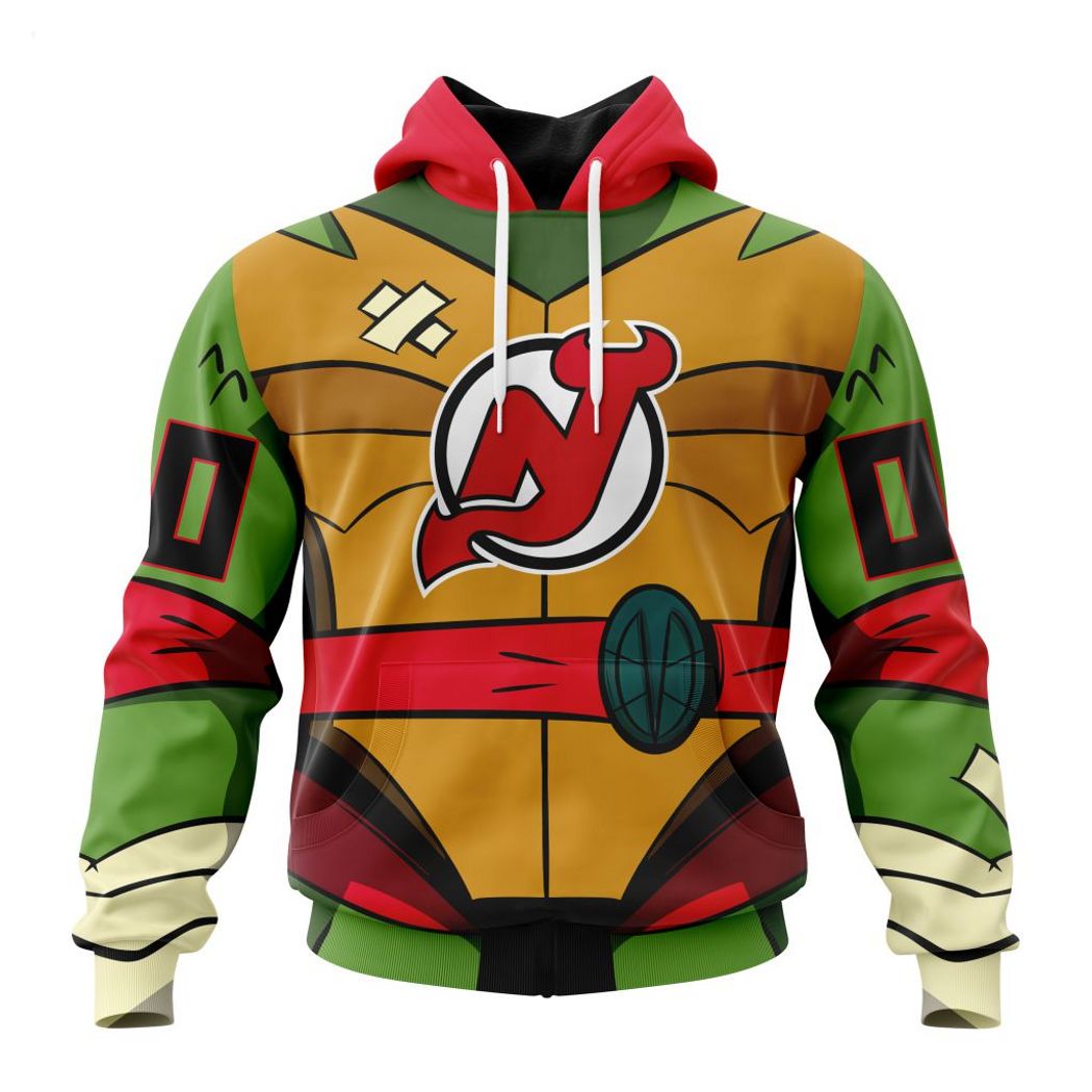 New 2025 Personalized NHL New Jersey Devils Special Teenage Mutant Ninja Turtles Design Custom Hoodie