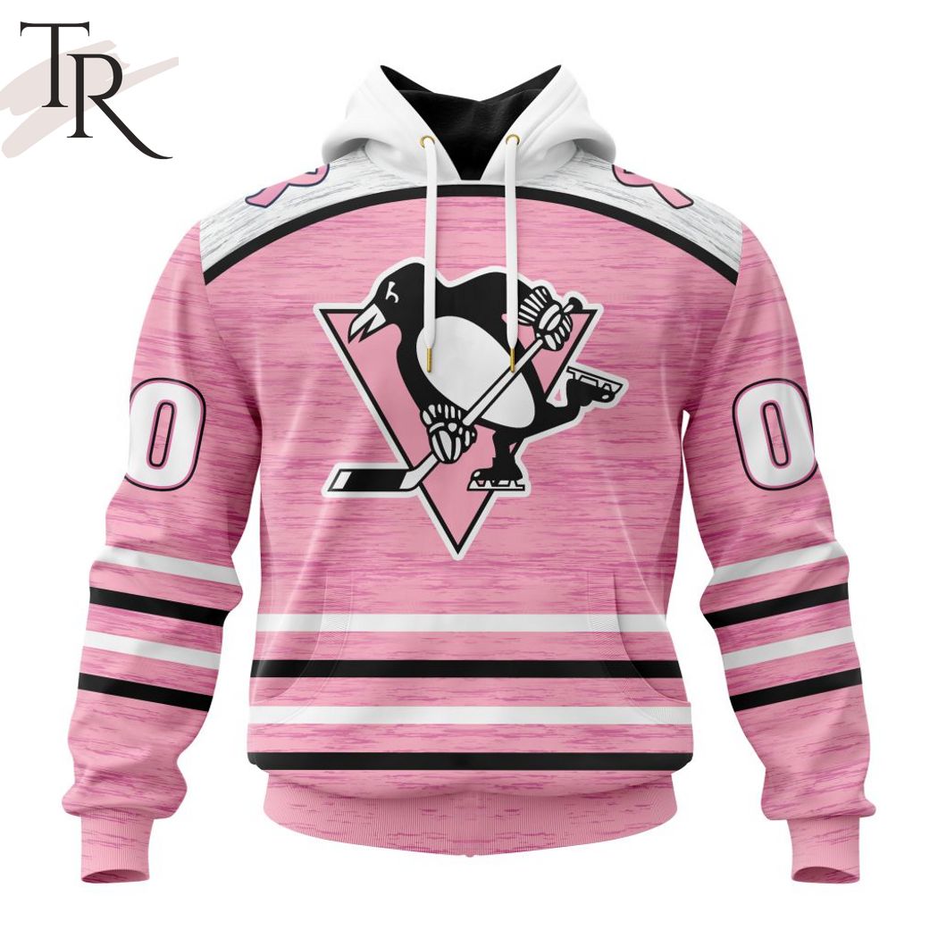 New 2025 Personalized NHL Pittsburgh Penguins Special Pink Fight Breast Cancer Design Custom Hoodie