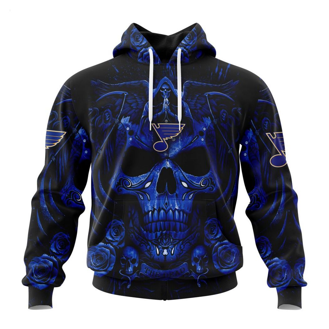 New 2025 Personalized NHL St Louis Blues Special Design With Skull Art Custom Hoodie
