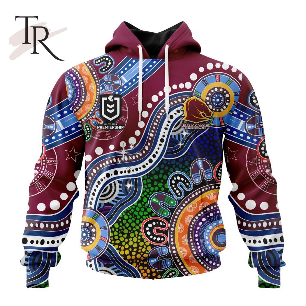 New 2025 Personalized NRL Brisbane Broncos Special Indigenous Design Custom Hoodie 3D