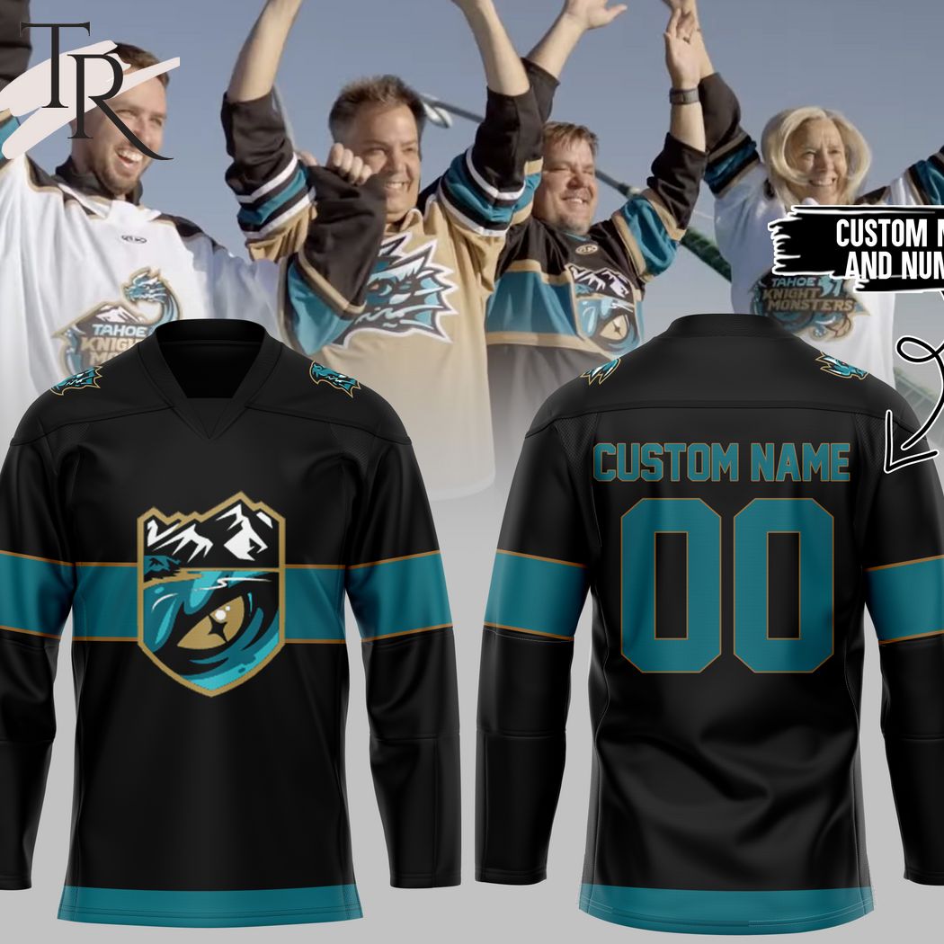 New 2025 Personalized Tahoe Knight Monsters Custom Hockey Jersey Fan Gift - Black - All Over Printed