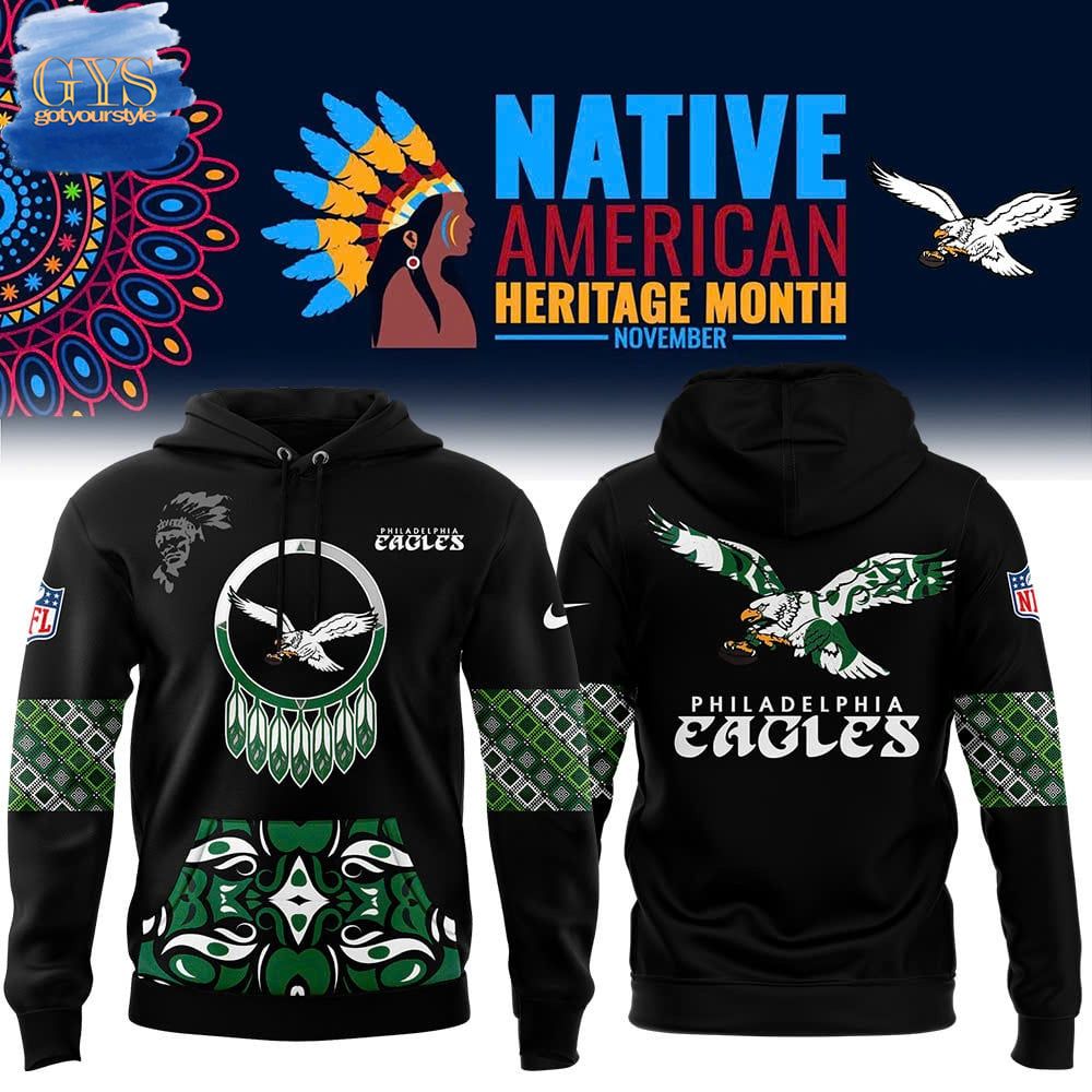 New 2025 Philadelphia Eagles 2024 Native American Heritage Month Custom Hoodie