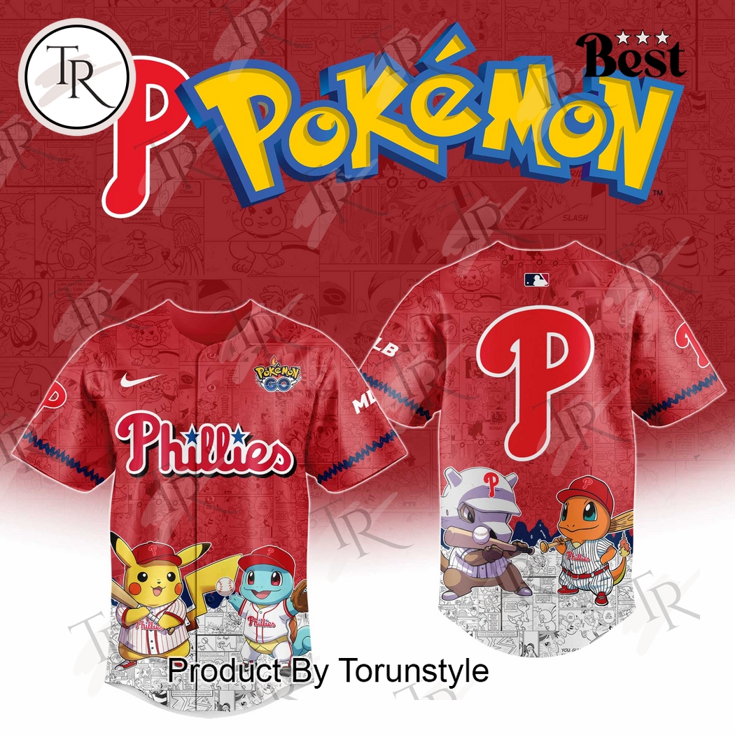 New 2025 Philadelphia Phillies Pokemon Go Special Baseball Custom Jersey Fan Gift