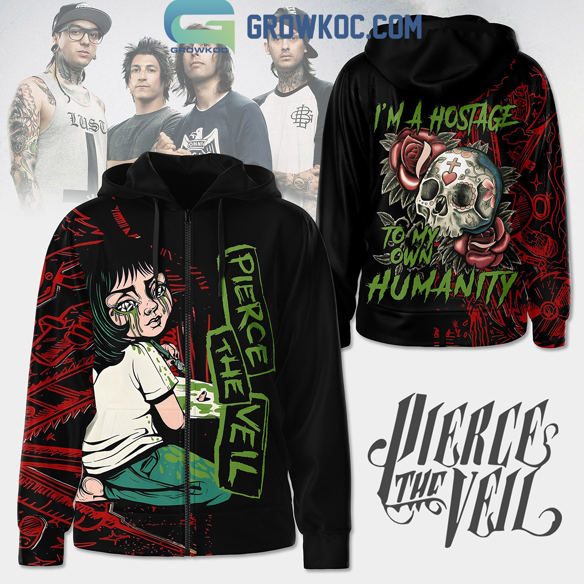 New 2025 Pierce The Veil Im A Hostage To My Own Humanity Custom Hoodie Shirts