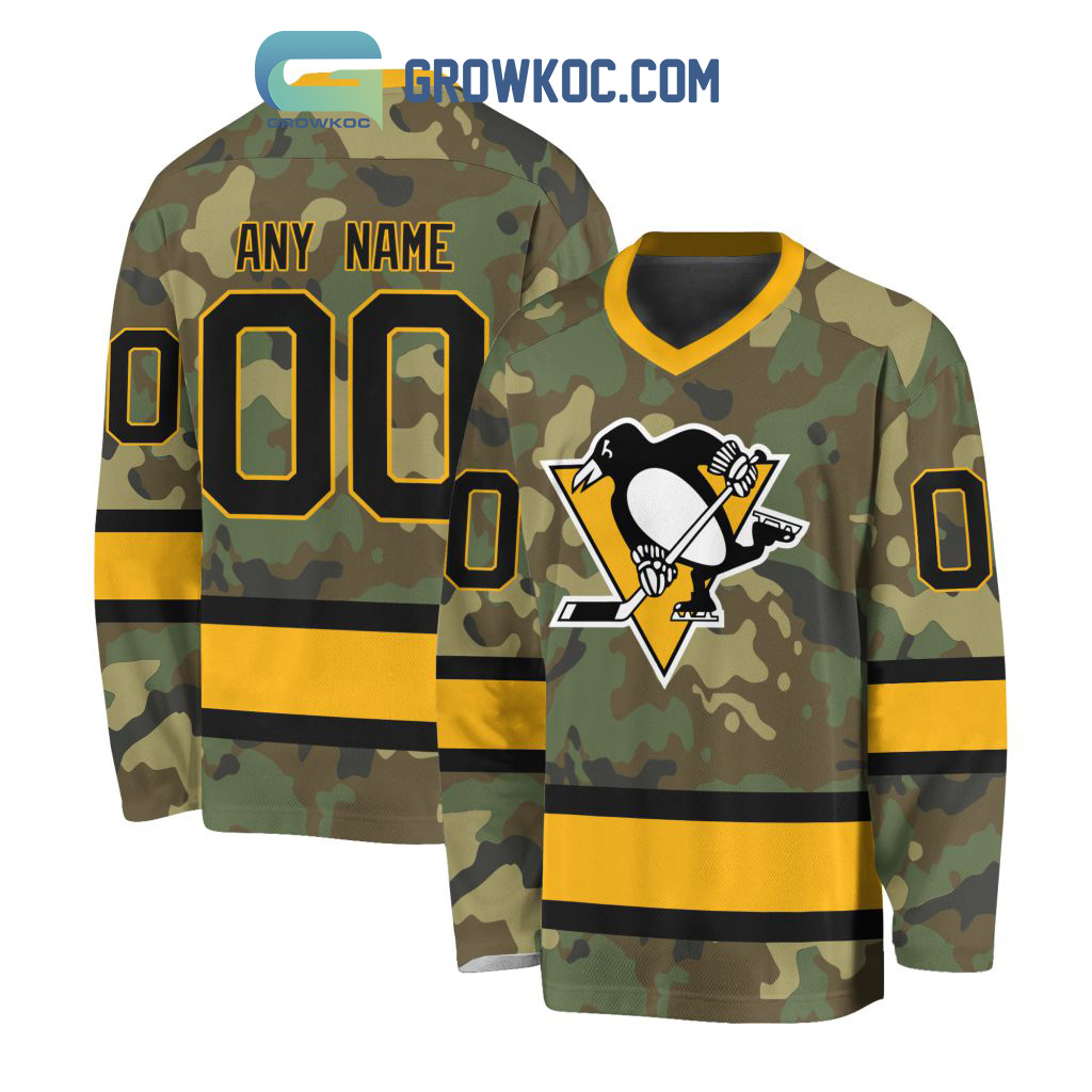 New 2025 Pittsburgh Penguins Special Camo Veteran Design Personalized Custom Hockey Jersey Fan Gift - All Over Printed