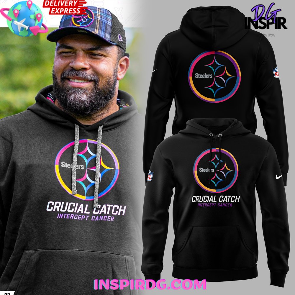 New 2025 Pittsburgh Steelers Crucial Catch Intercept Cancer 2024 Custom Hoodie