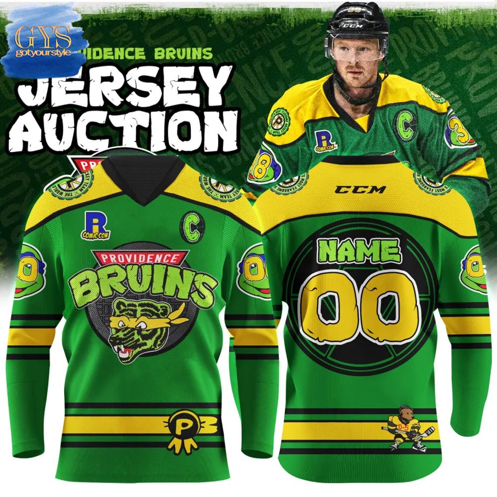 New 2025 Providence Bruins TMNT 2025 Custom Hockey Jersey Fan Gift - All Over Printed