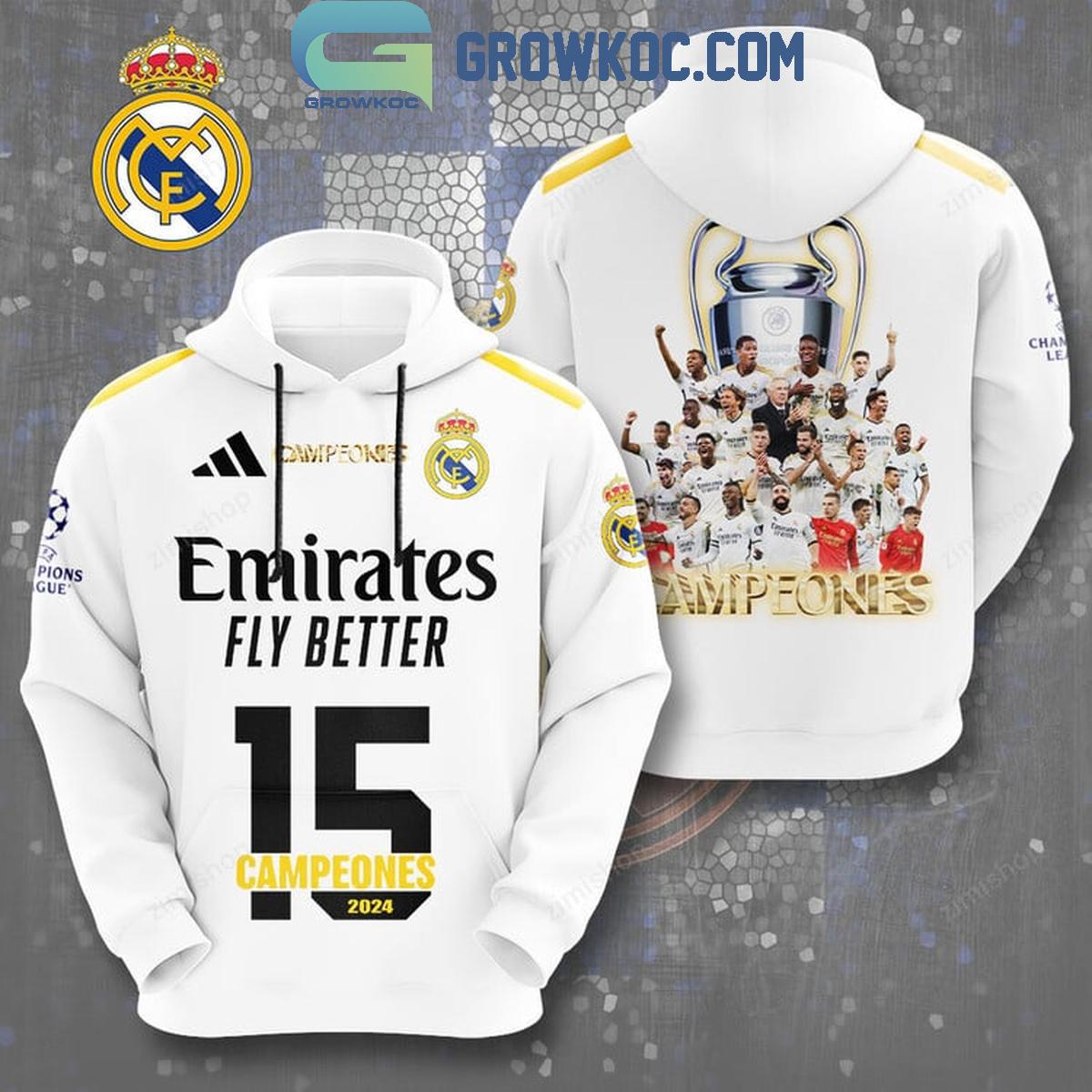 New 2025 Real Madrid Champions League Final London 2024 Winner Custom Hoodie Shirts