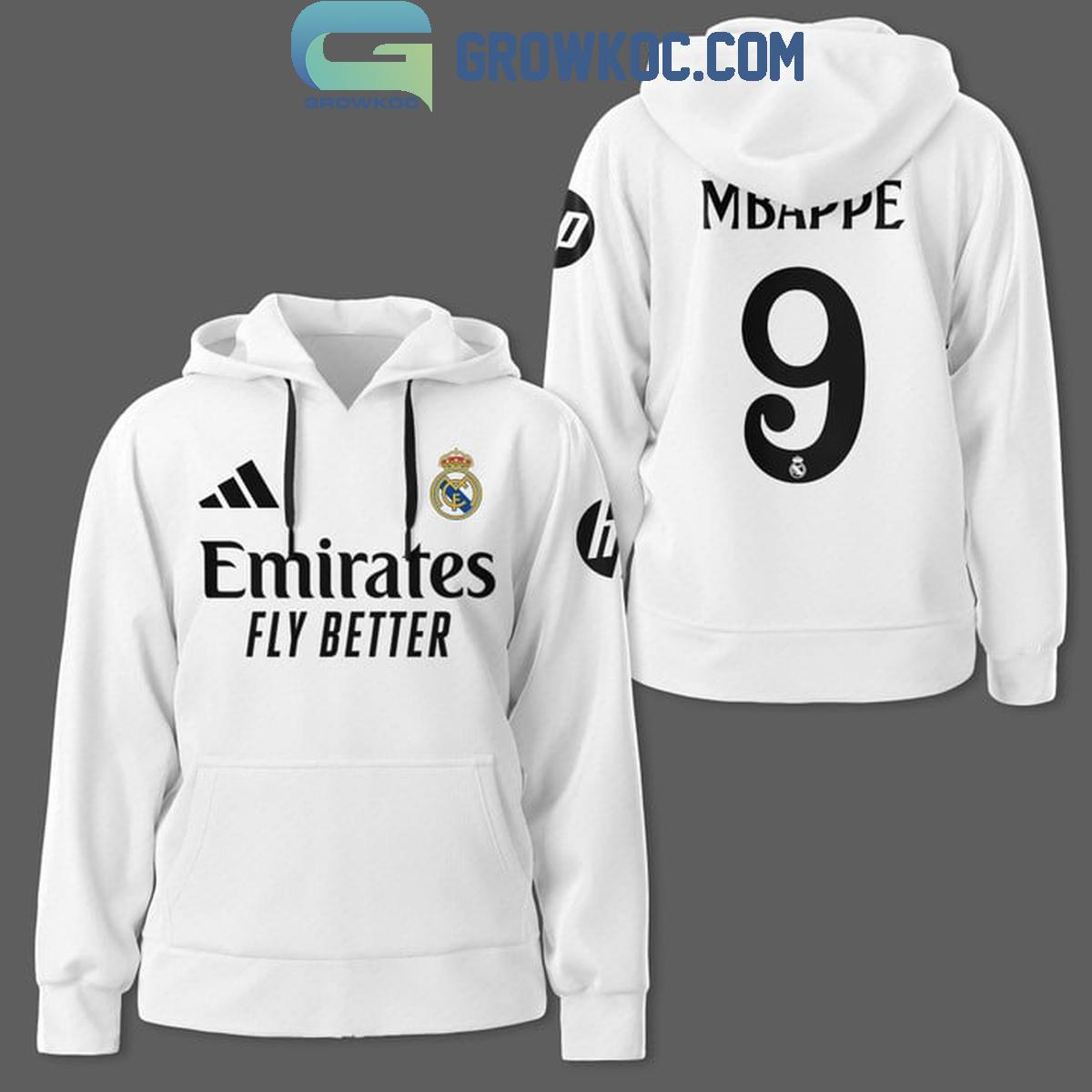 New 2025 Real Madrid Kylian Mbappe Number 9 2024 Custom Hoodie T-Shirt