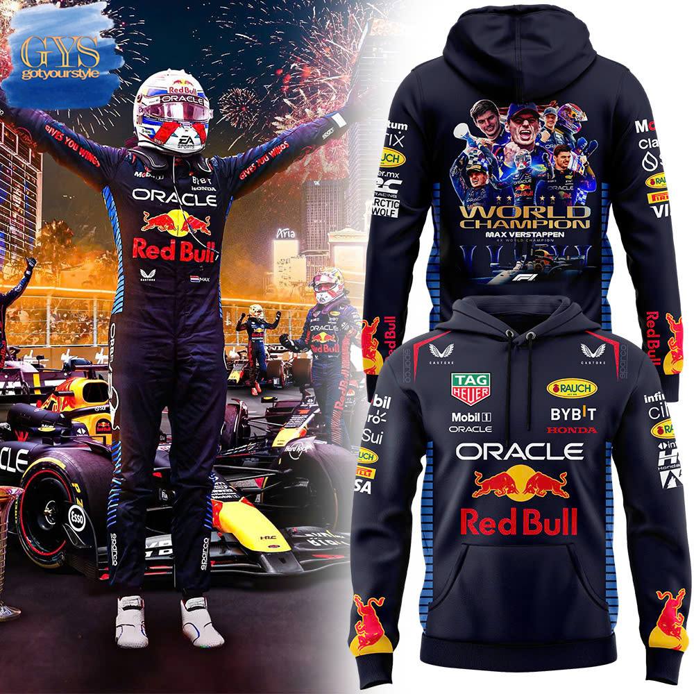 New 2025 Red Bull Racing 2024 F1 World Champion Special Custom Hoodie