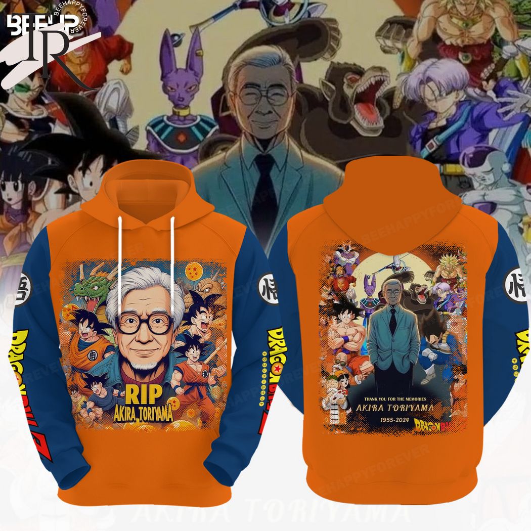 New 2025 RIP Toriyama Akira 1955-2024 Thank You For The Memories Custom Hoodie